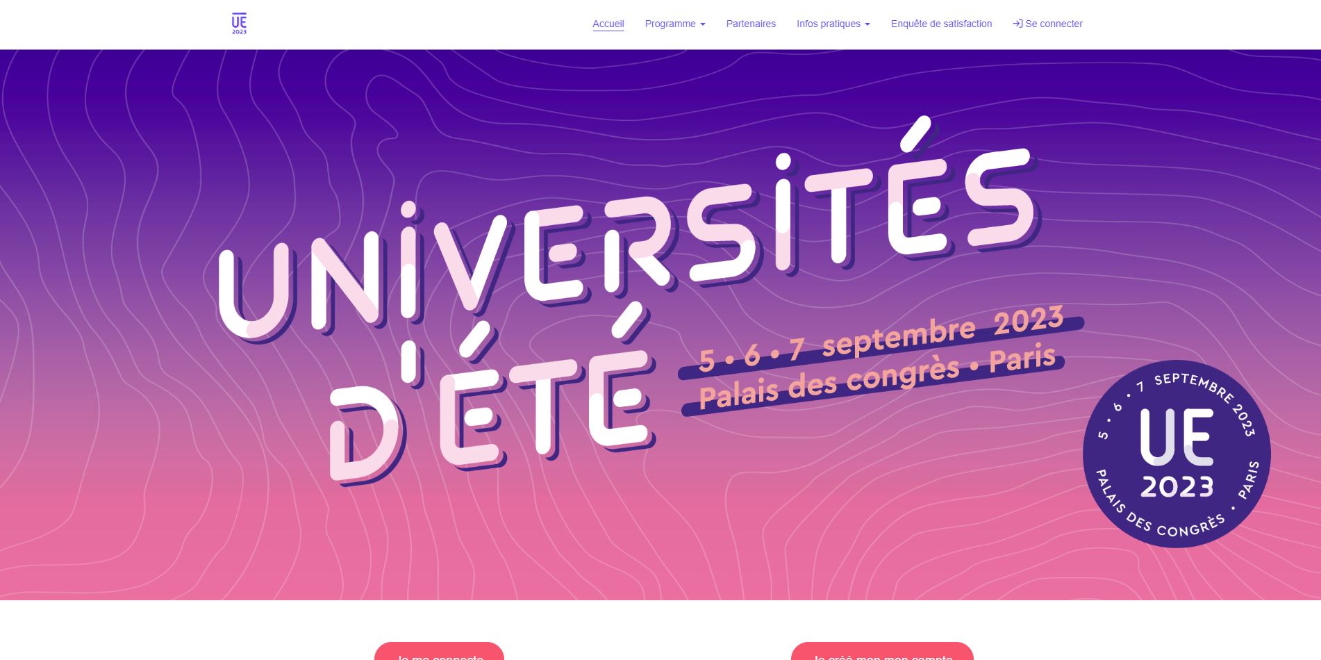 Universités d'été de l'Ordre des experts-comptables Paris IDF - site web événementiel